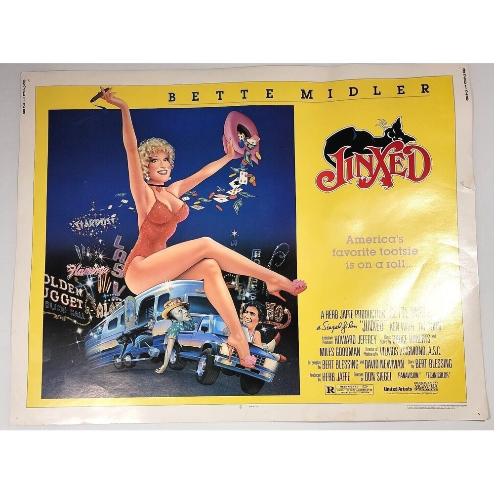JINXED BETTE MIDLER 1982 Movie Theater Original Half Sheet Poster 22 X 28